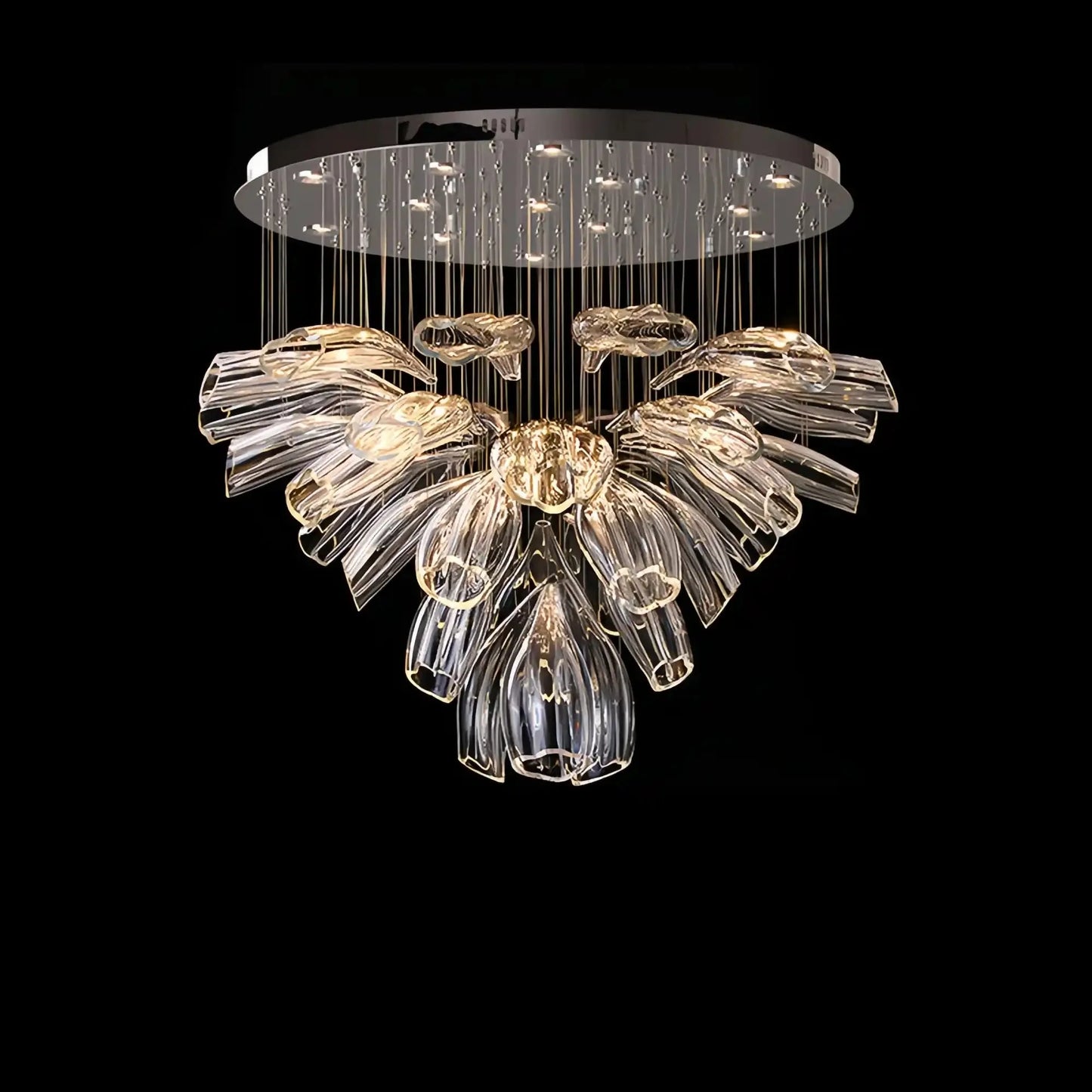 Blush Lighting Flower Glass Foyer Chandelier