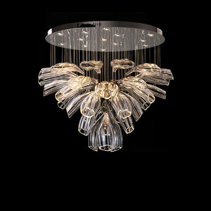 Blush Lighting Flower Glass Foyer Chandelier