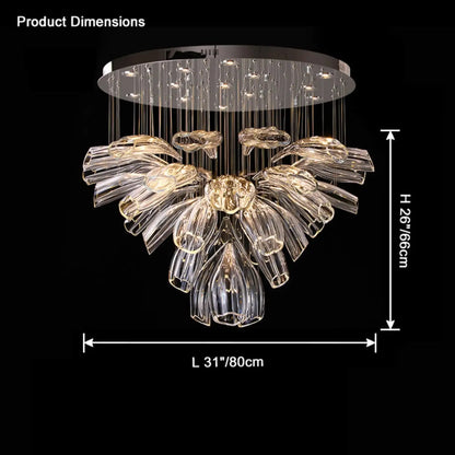 Blush Lighting Flower Glass Foyer Chandelier