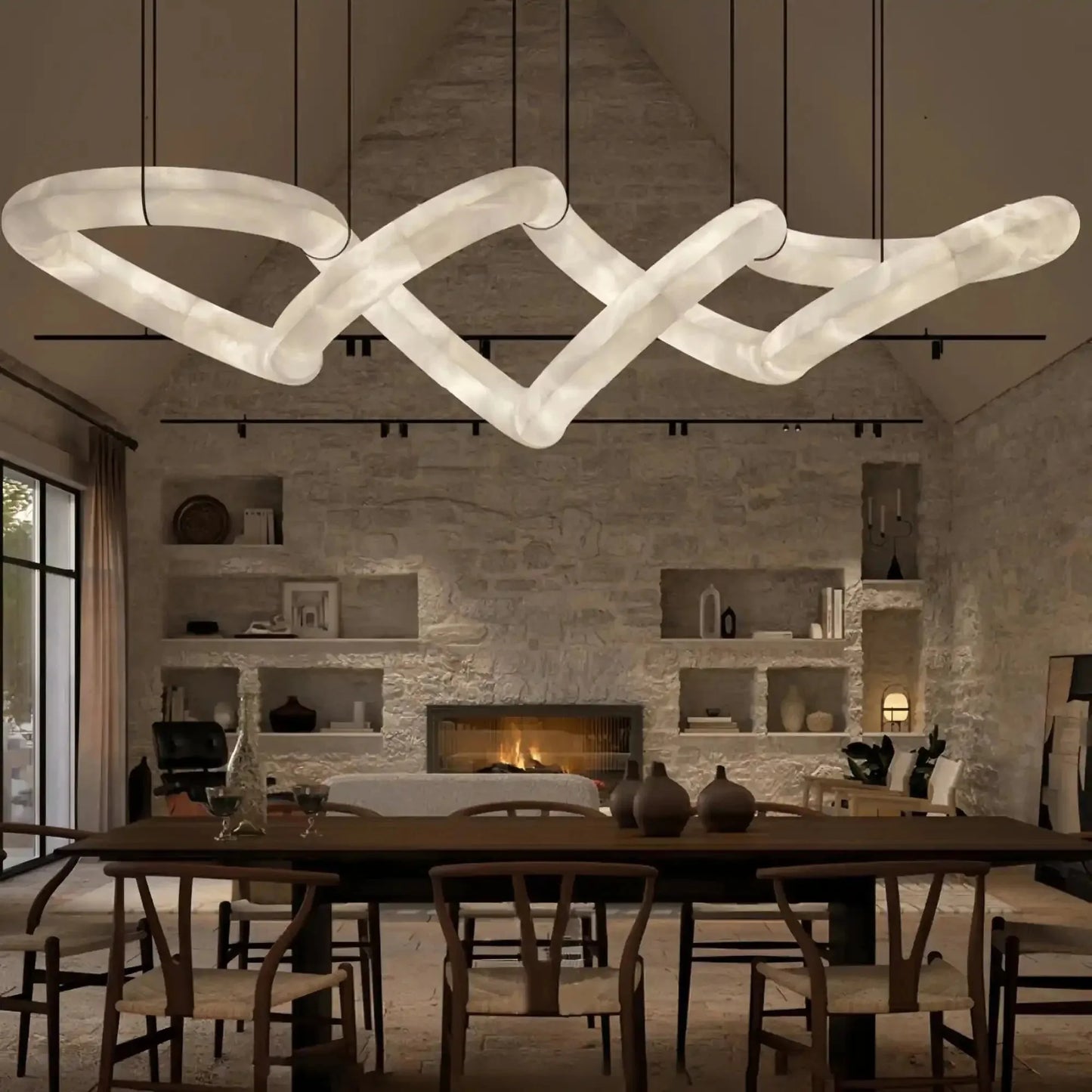 Blushlighting Infinity Massive Alabaster Chandelier
