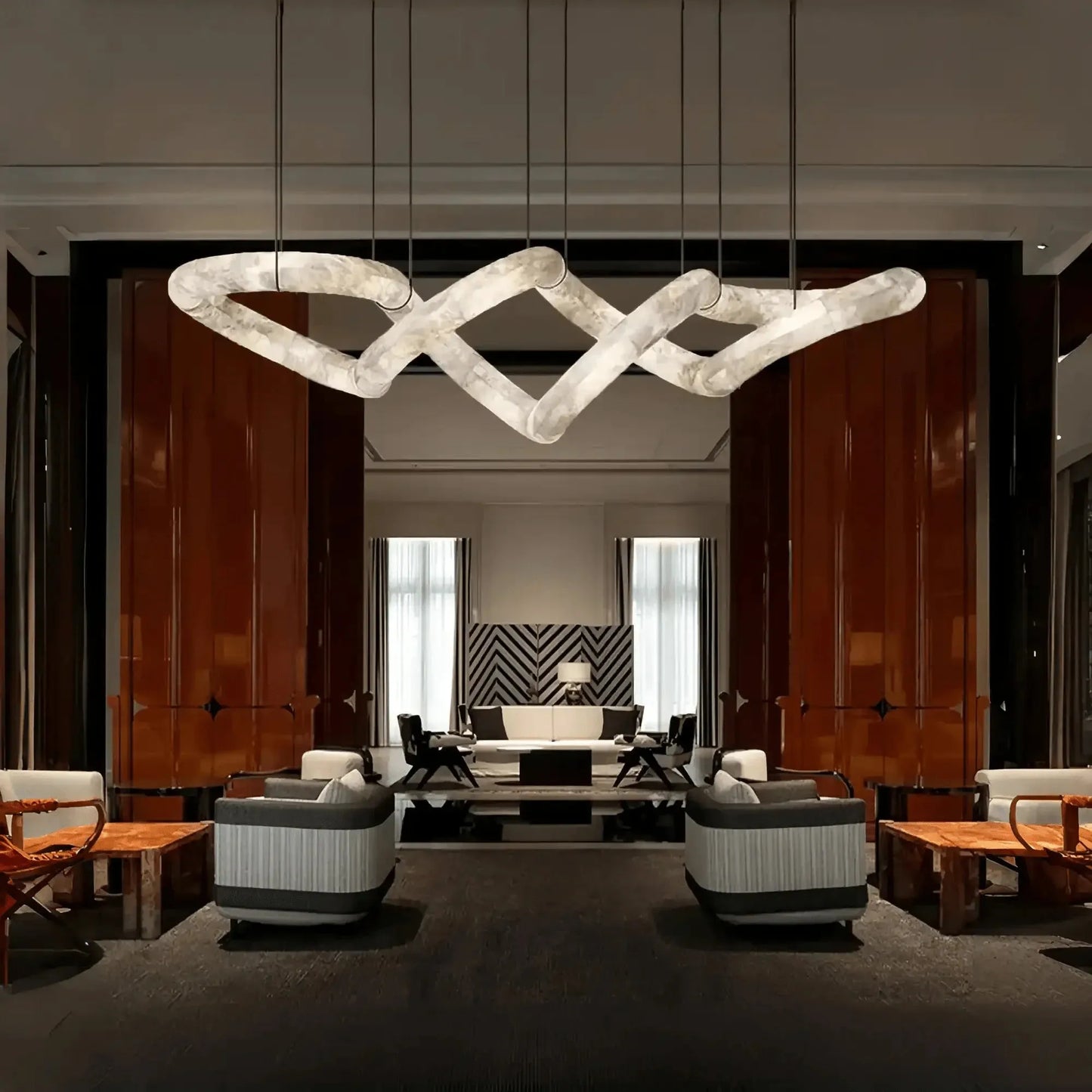 Blushlighting Infinity Massive Alabaster Chandelier