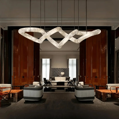 Blushlighting Infinity Massive Alabaster Chandelier