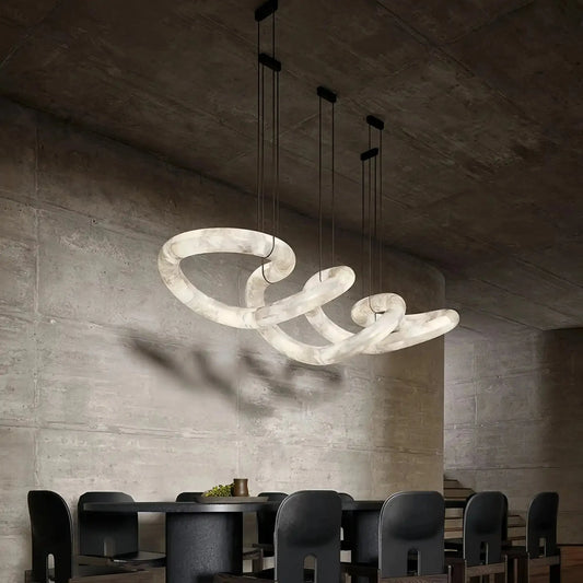 Blushlighting Infinity Massive Alabaster Chandelier