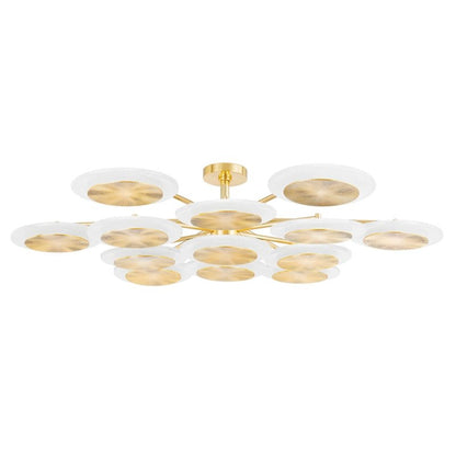 Blushlighting Ovo Ice Glass Round Chandelier 56.75"