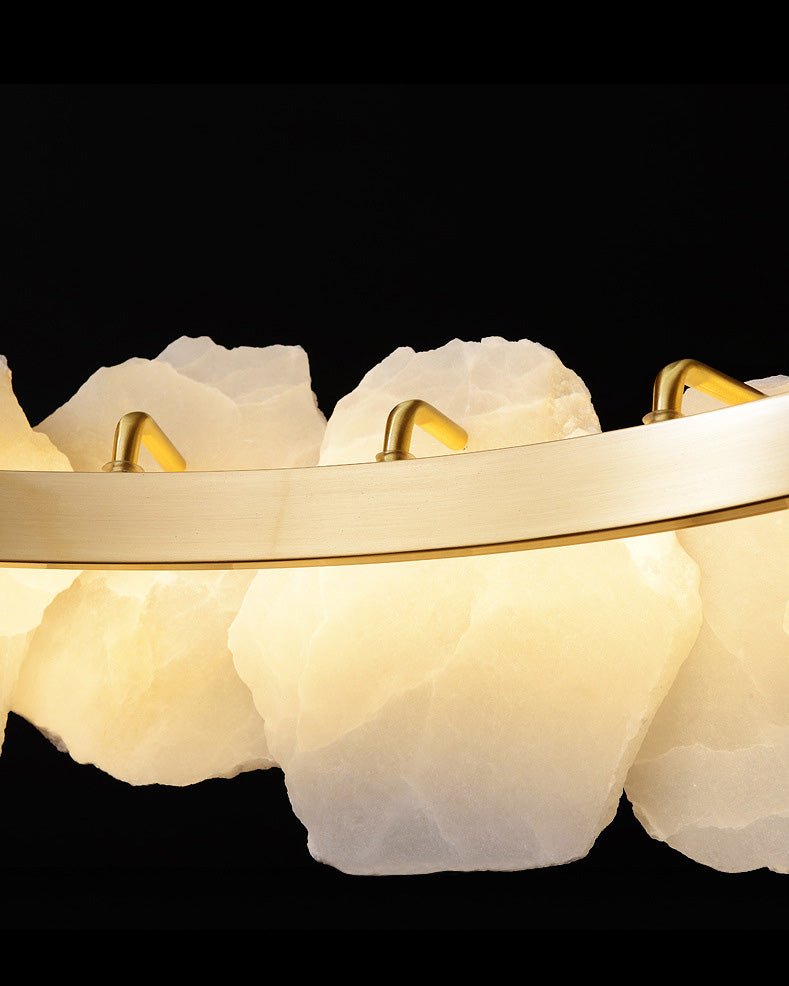 Blushlighting Tiered Circular Alabaster Chandelier