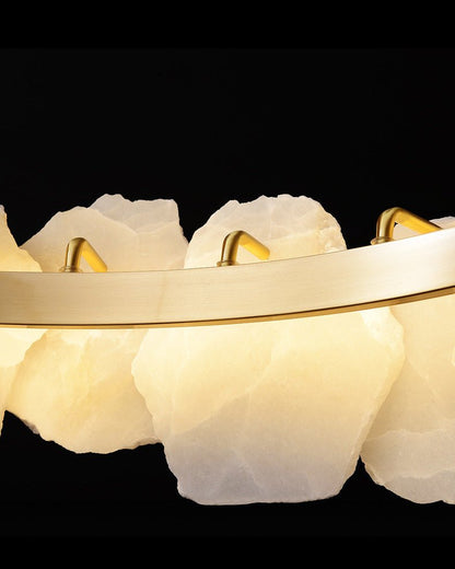 Blushlighting Tiered Circular Alabaster Chandelier