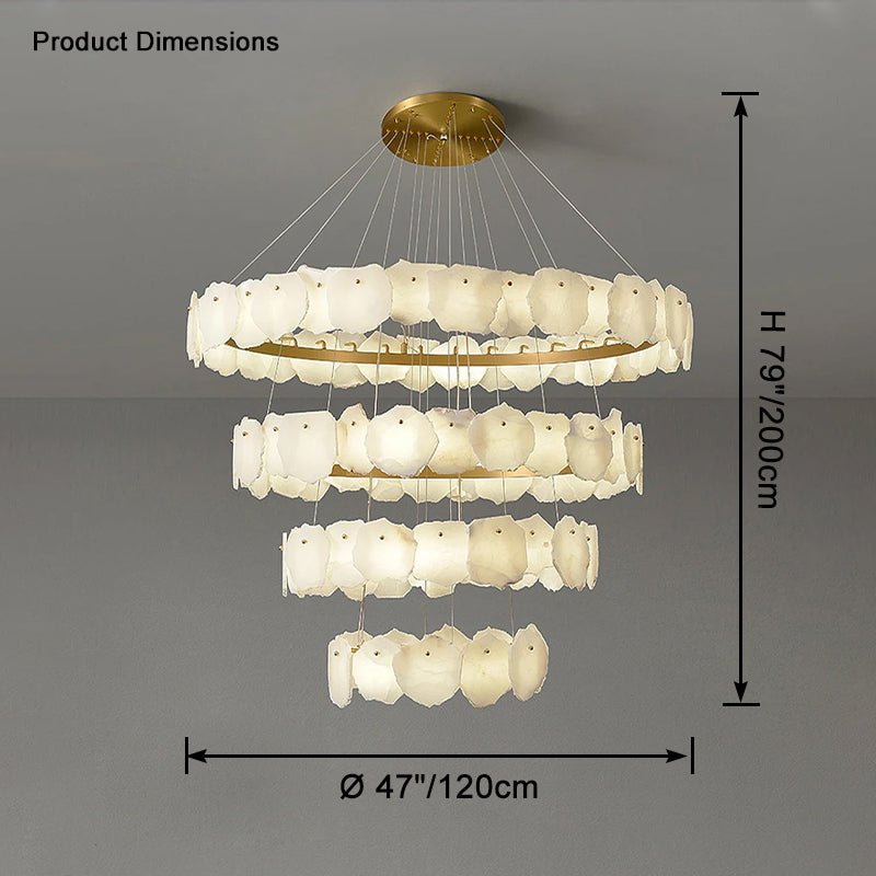 Blushlighting Tiered Circular Alabaster Chandelier