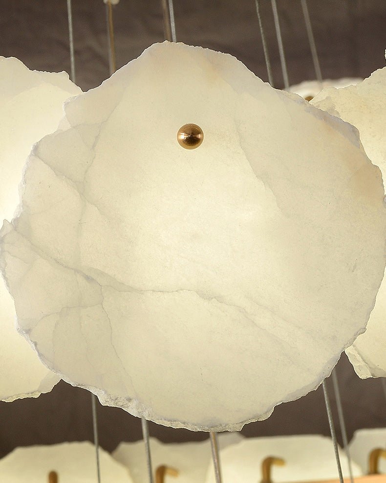 Blushlighting Tiered Circular Alabaster Chandelier