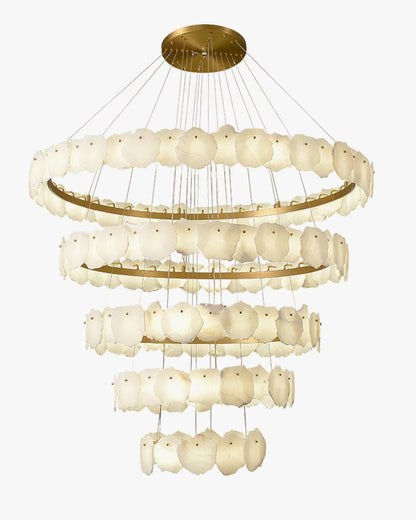 Blushlighting Tiered Circular Alabaster Chandelier
