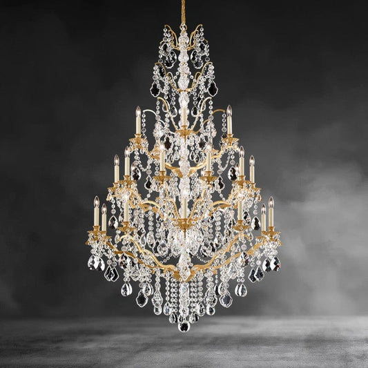Bordeaux Crystal Chandelier 40"