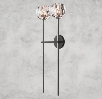 Boule De Cristal Clear Glass Grand Double Sconce