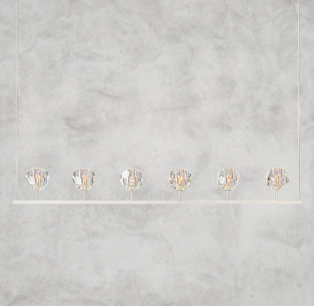 Boule De Cristal Clear Glass Linear Chandelier 48", 60"