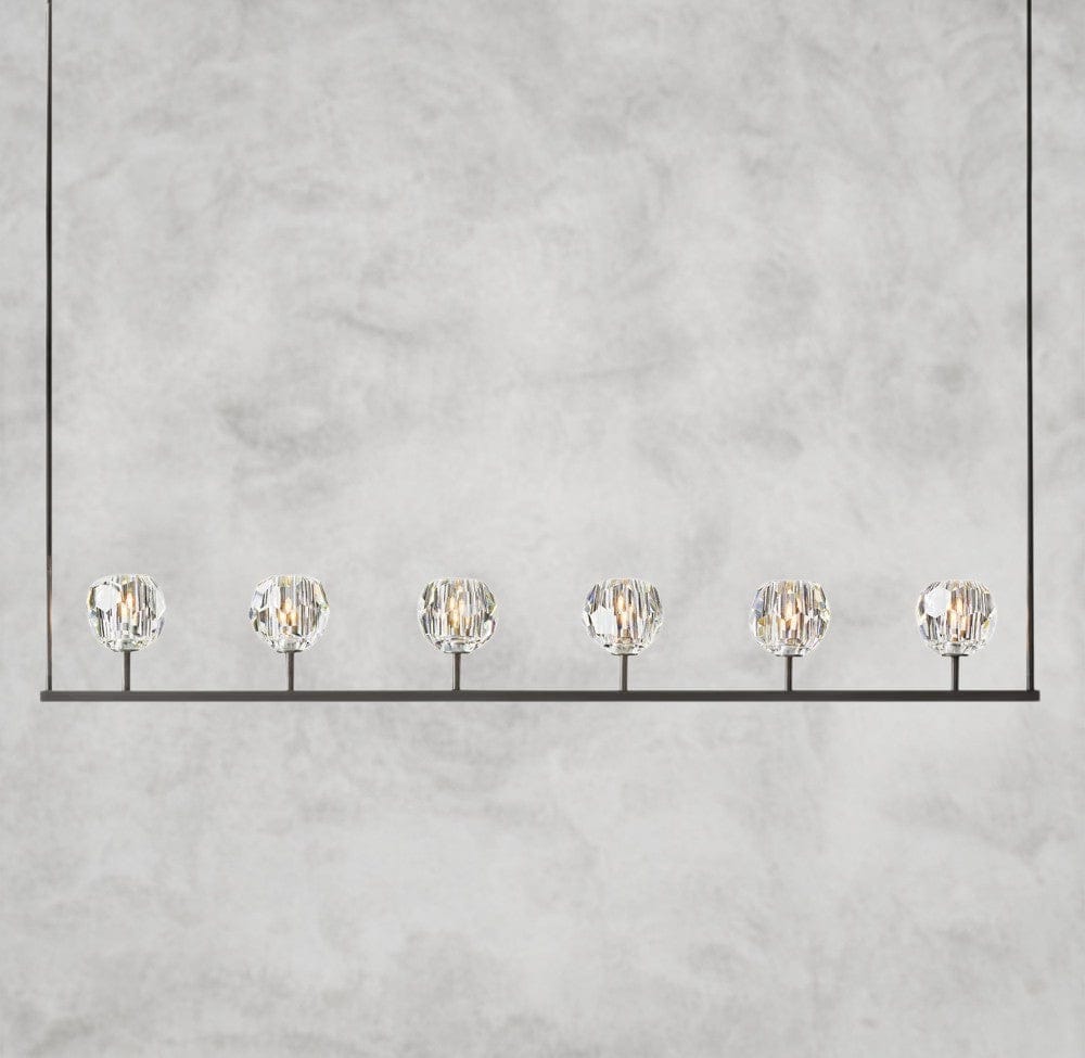 Boule De Cristal Clear Glass Linear Chandelier 48", 60"