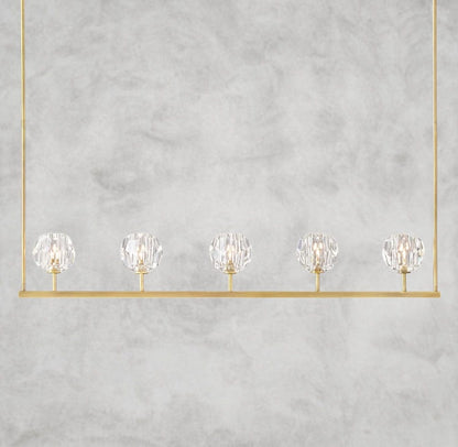 Boule De Cristal Clear Glass Linear Chandelier 48", 60"
