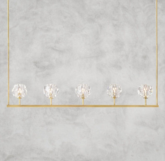 Boule De Cristal Clear Glass Linear Chandelier 48", 60"