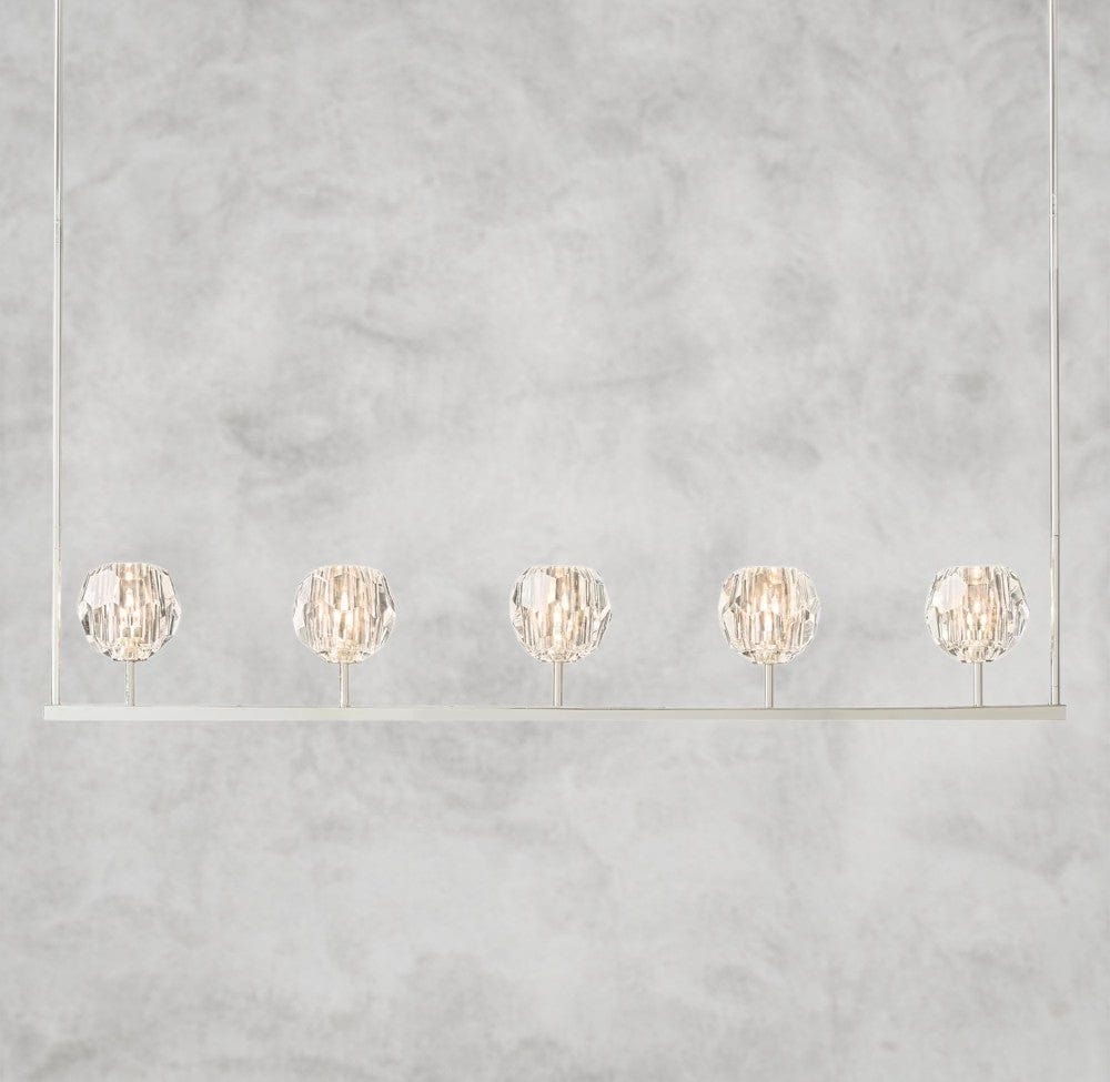 Boule De Cristal Clear Glass Linear Chandelier 48", 60"