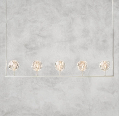 Boule De Cristal Clear Glass Linear Chandelier 48", 60"