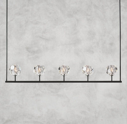 Boule De Cristal Clear Glass Linear Chandelier 48", 60"