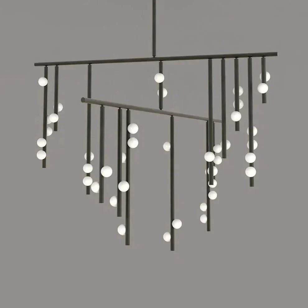 Brass Drop System Chandelier