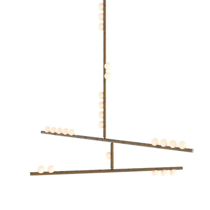 Brass Drop System Chandelier