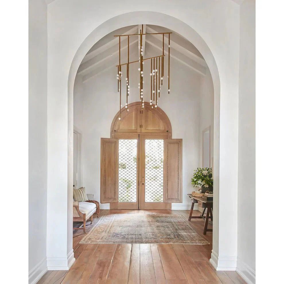 Brass Drop System Chandelier