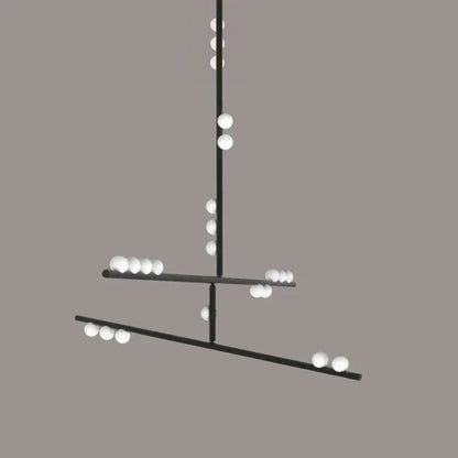 Brass Drop System Chandelier