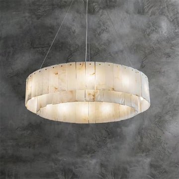 Brendra Alabaster 2-Tier Round Chandelier