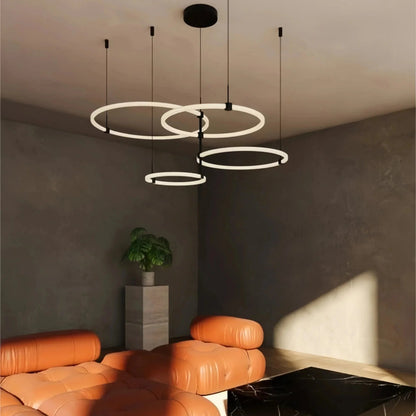Bruni LED Chandelier Brushed Gold and Black