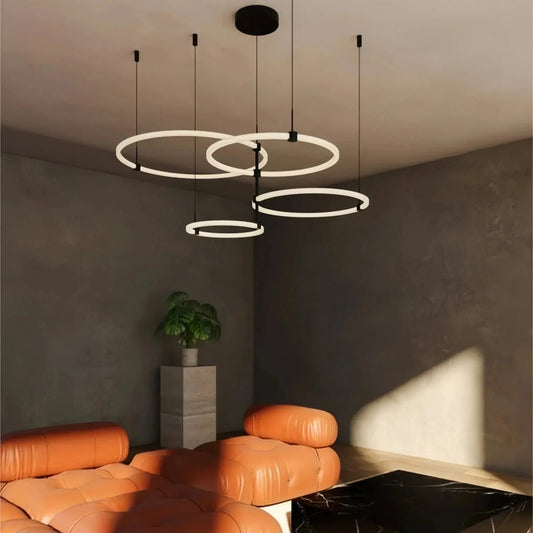 Bruni LED Chandelier Brushed Gold and Black