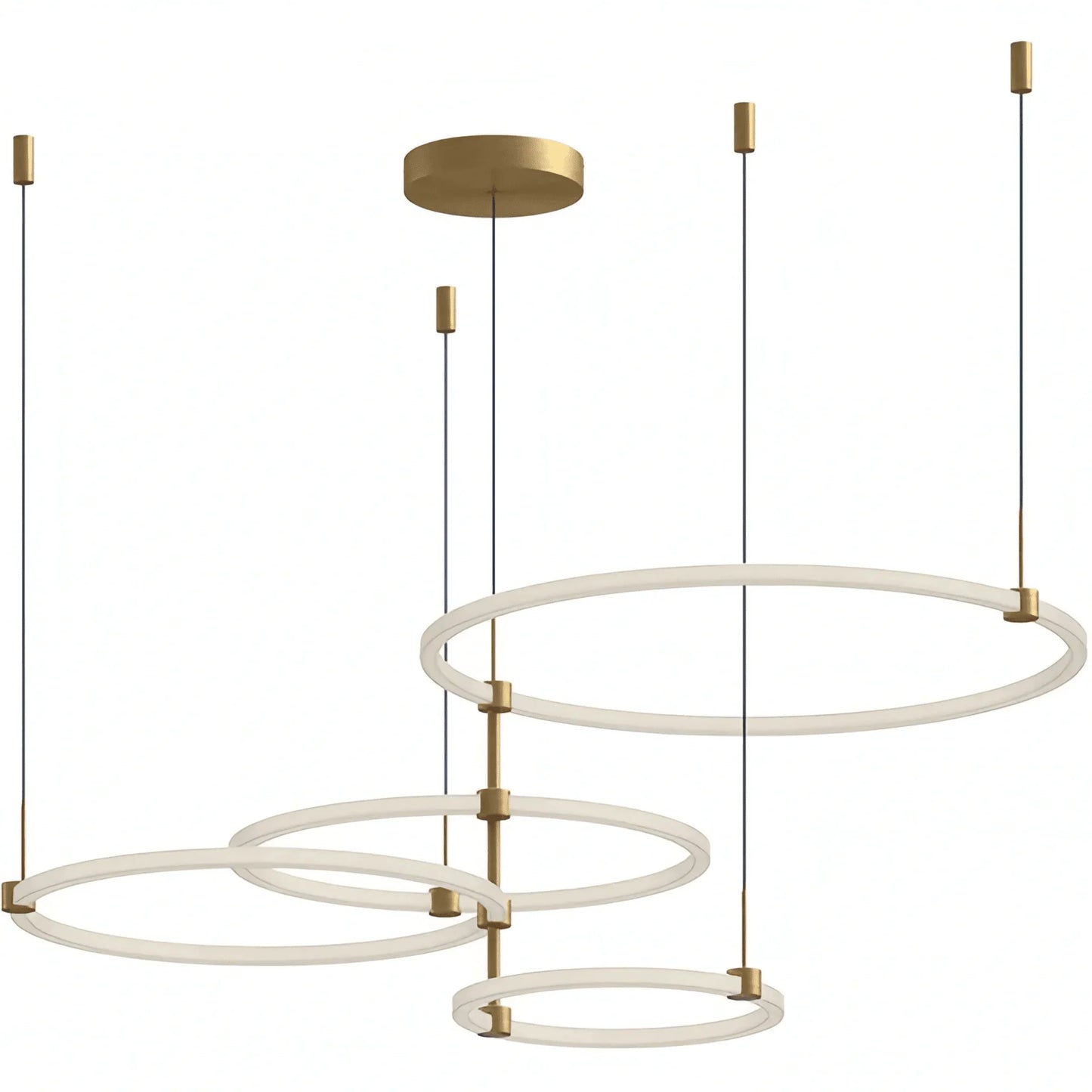 Bruni LED Chandelier Brushed Gold and Black