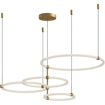 Bruni LED Chandelier Brushed Gold and Black