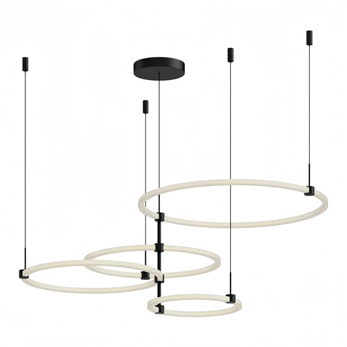 Bruni LED Chandelier Brushed Gold and Black
