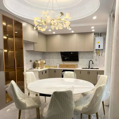 BU Ginkgo Ceramic Circle Chandelier