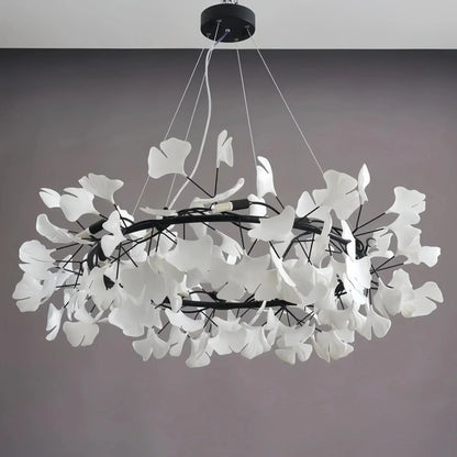 BU Ginkgo Ceramic Circle Chandelier