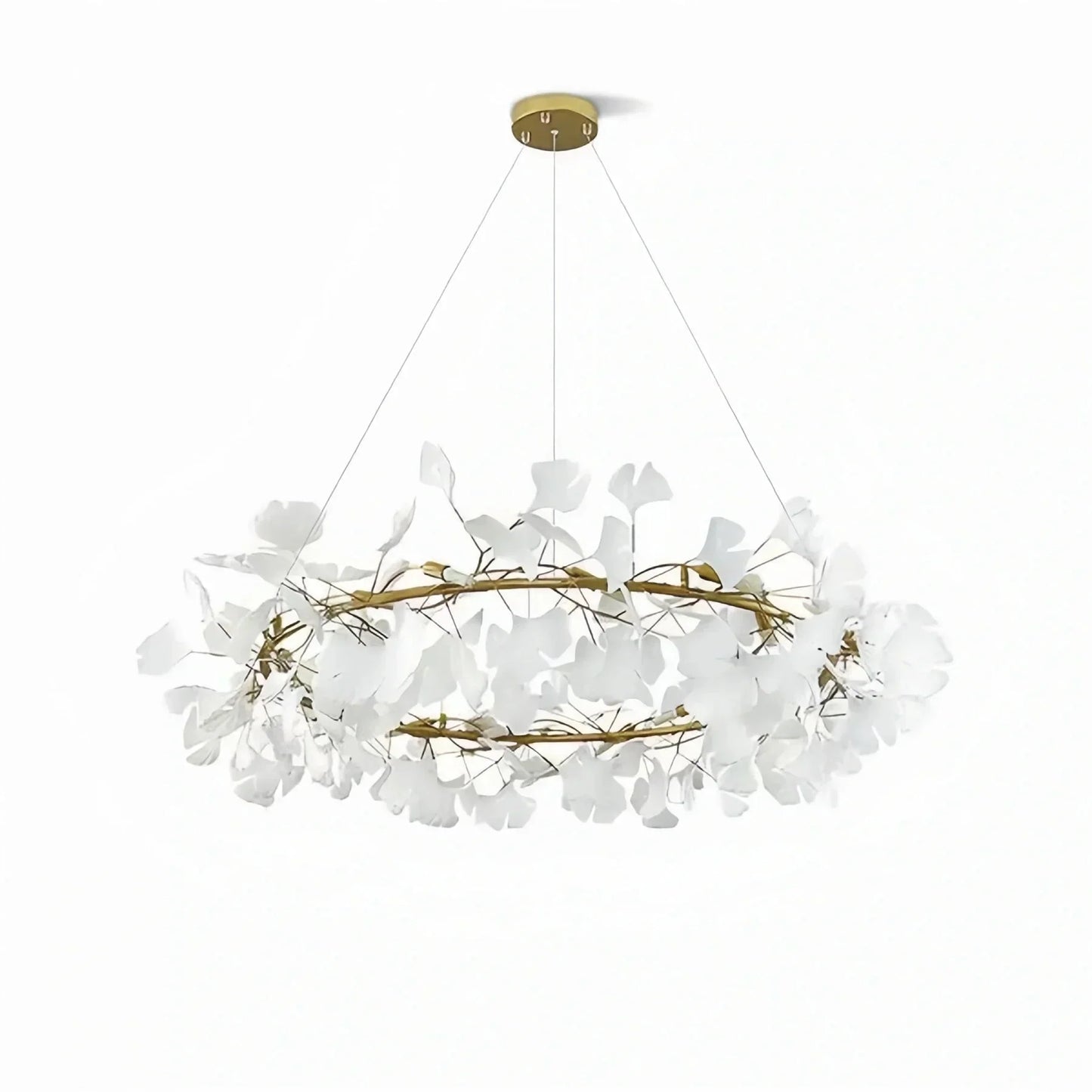 BU Ginkgo Ceramic Circle Chandelier
