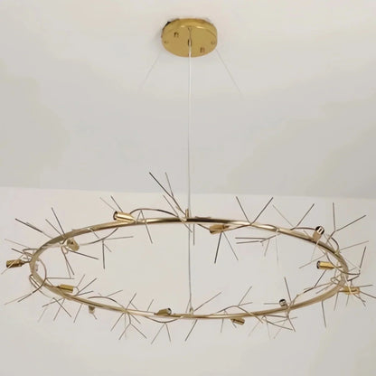 BU Ginkgo Ceramic Circle Chandelier
