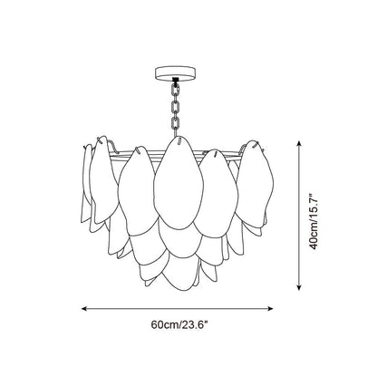 Caia Murano Glass Chandelier for Living Room
