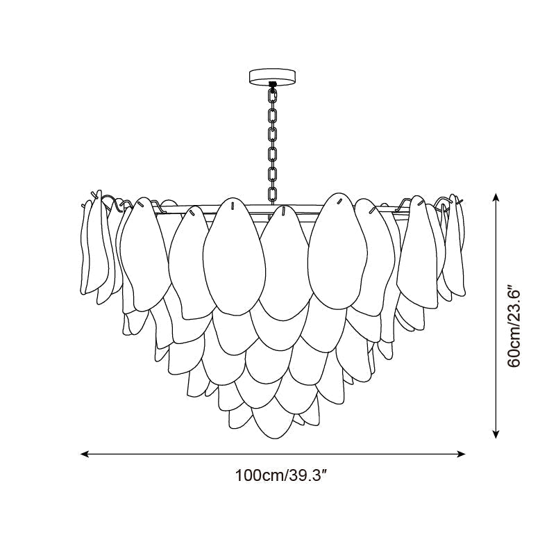 Caia Murano Glass Chandelier for Living Room