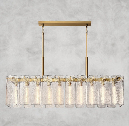 Calamette Glass Rectangular Chandelier 60", 72"