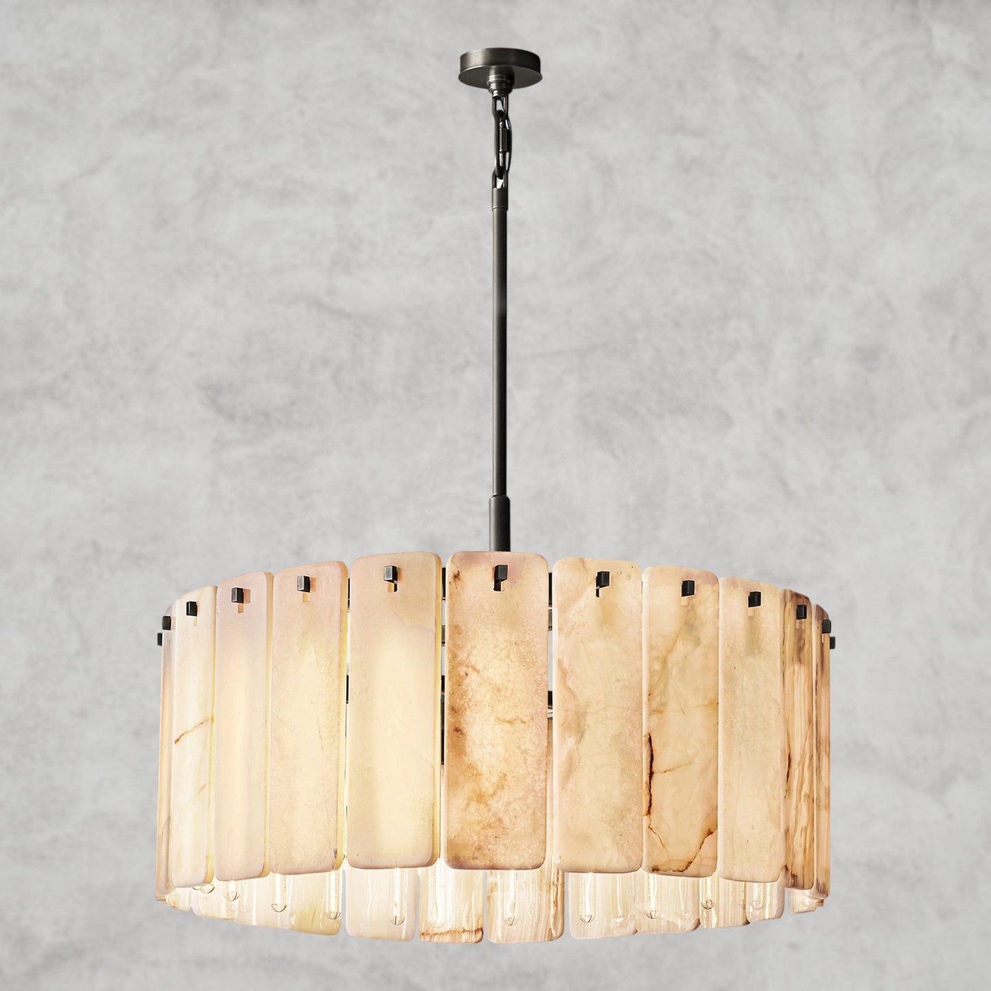 Calamette Onyx Round Alabaster Chandelier 36", 48", 60"