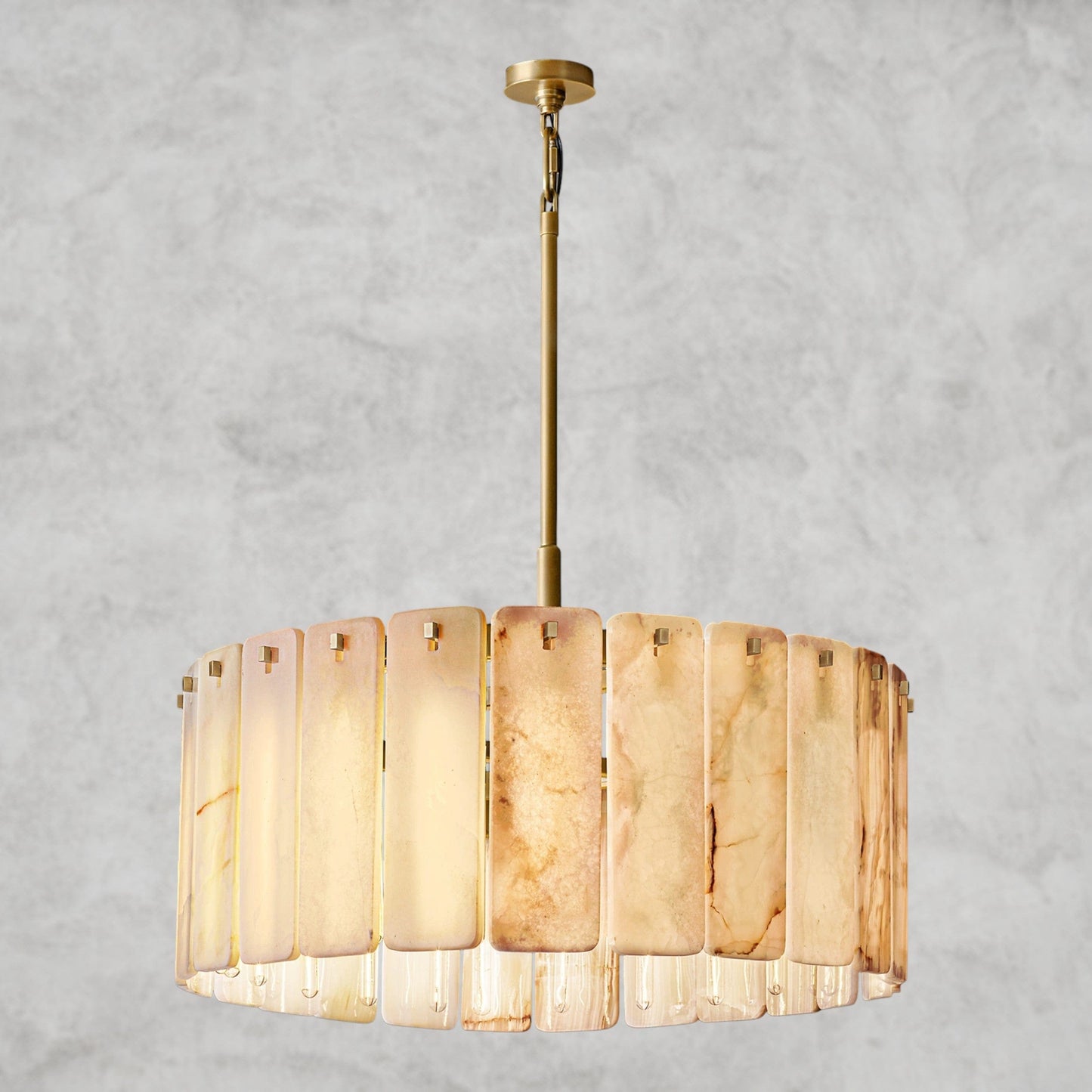 Calamette Onyx Round Alabaster Chandelier 36", 48", 60"