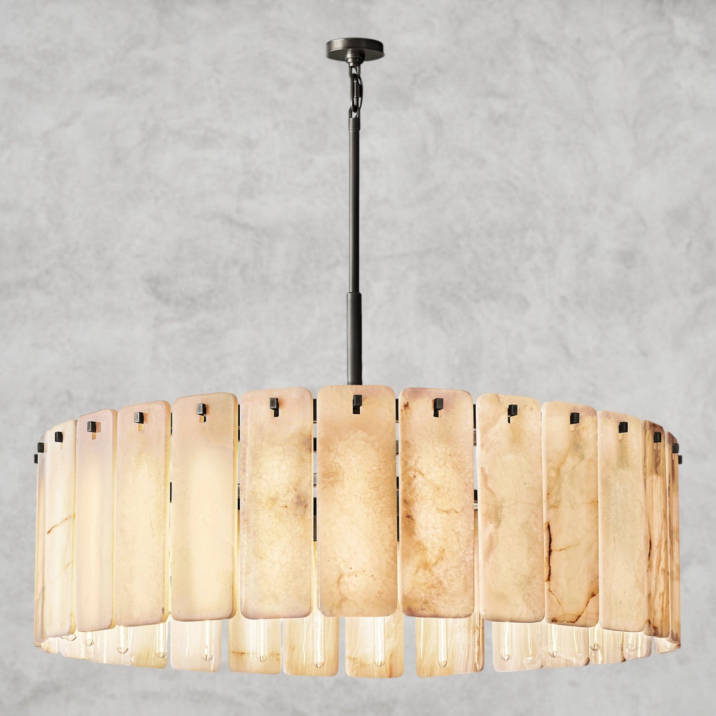 Calamette Onyx Round Alabaster Chandelier 36", 48", 60"