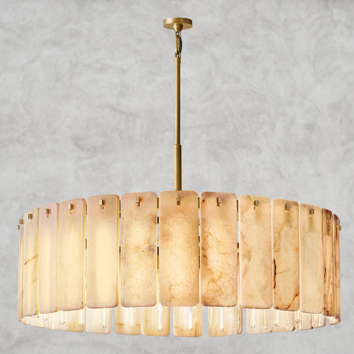 Calamette Onyx Round Alabaster Chandelier 36", 48", 60"