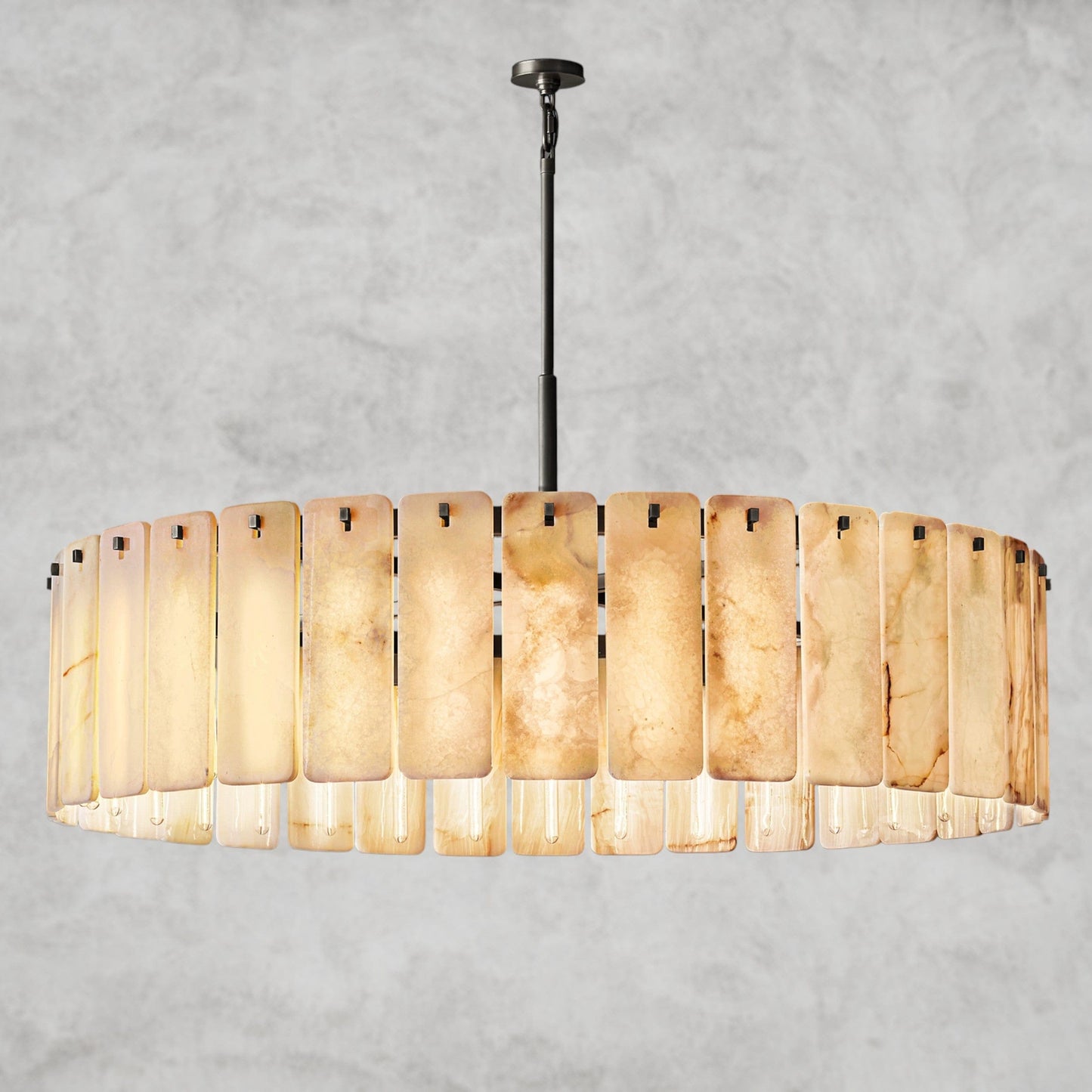 Calamette Onyx Round Alabaster Chandelier 36", 48", 60"