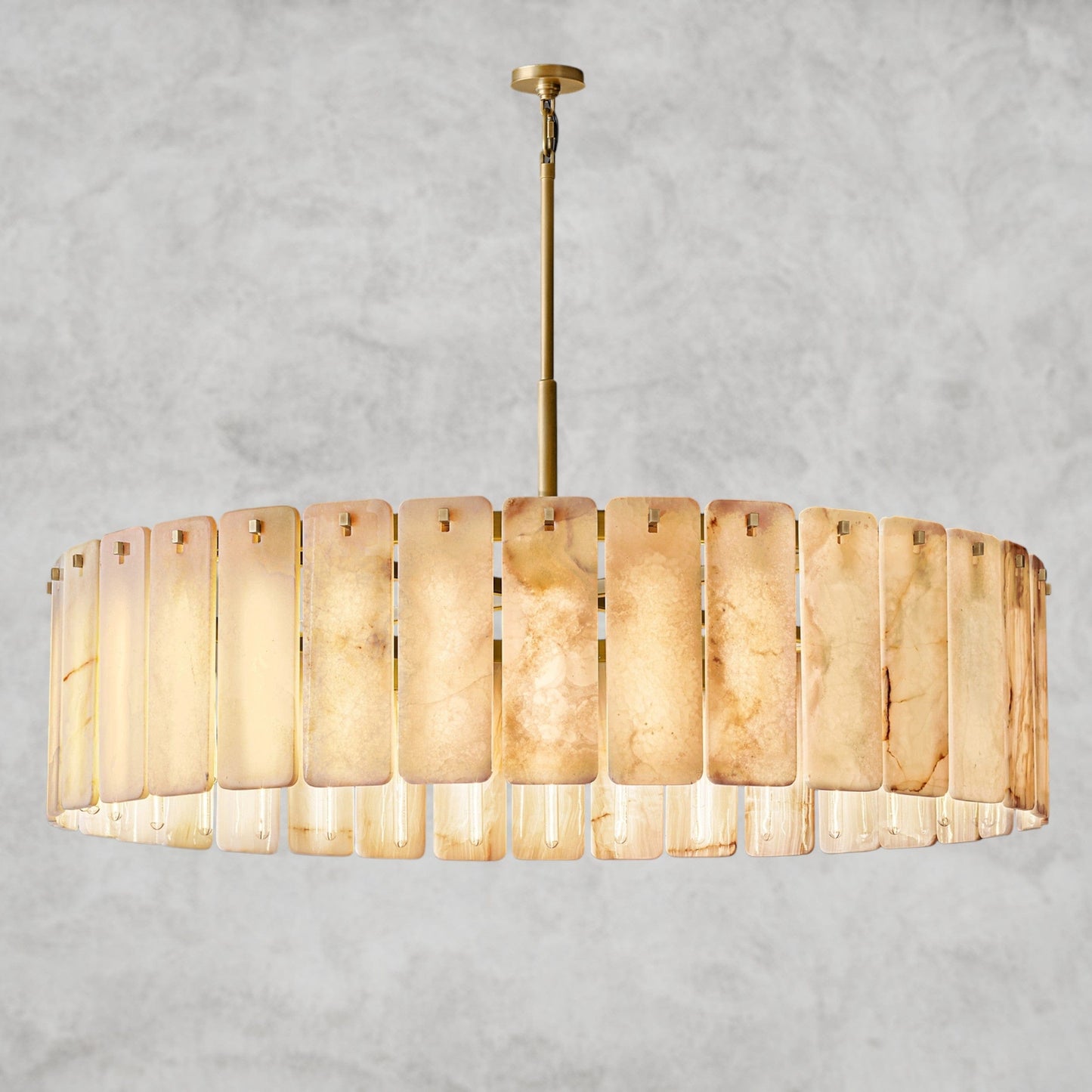 Calamette Onyx Round Alabaster Chandelier 36", 48", 60"