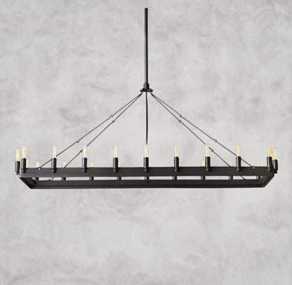 Camino Rectangular Outdoor Chandelier 41", 54"
