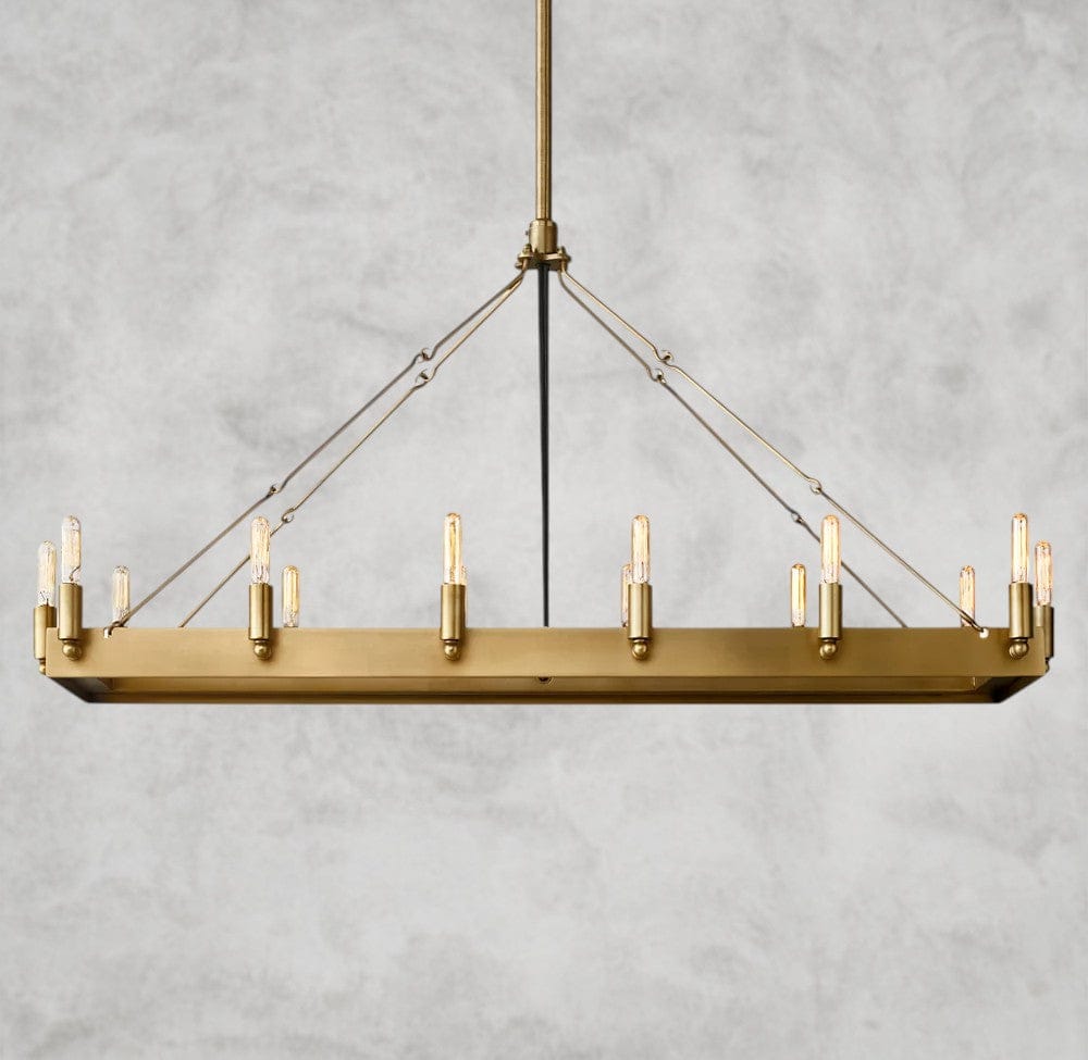 Camino Rectangular Outdoor Chandelier 41", 54"