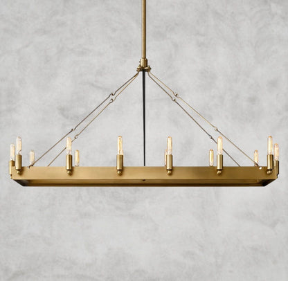 Camino Rectangular Outdoor Chandelier 41", 54"