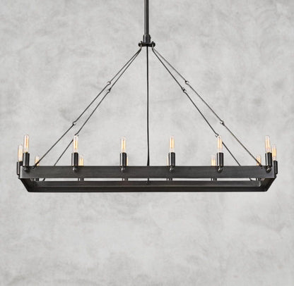 Camino Rectangular Outdoor Chandelier 41", 54"
