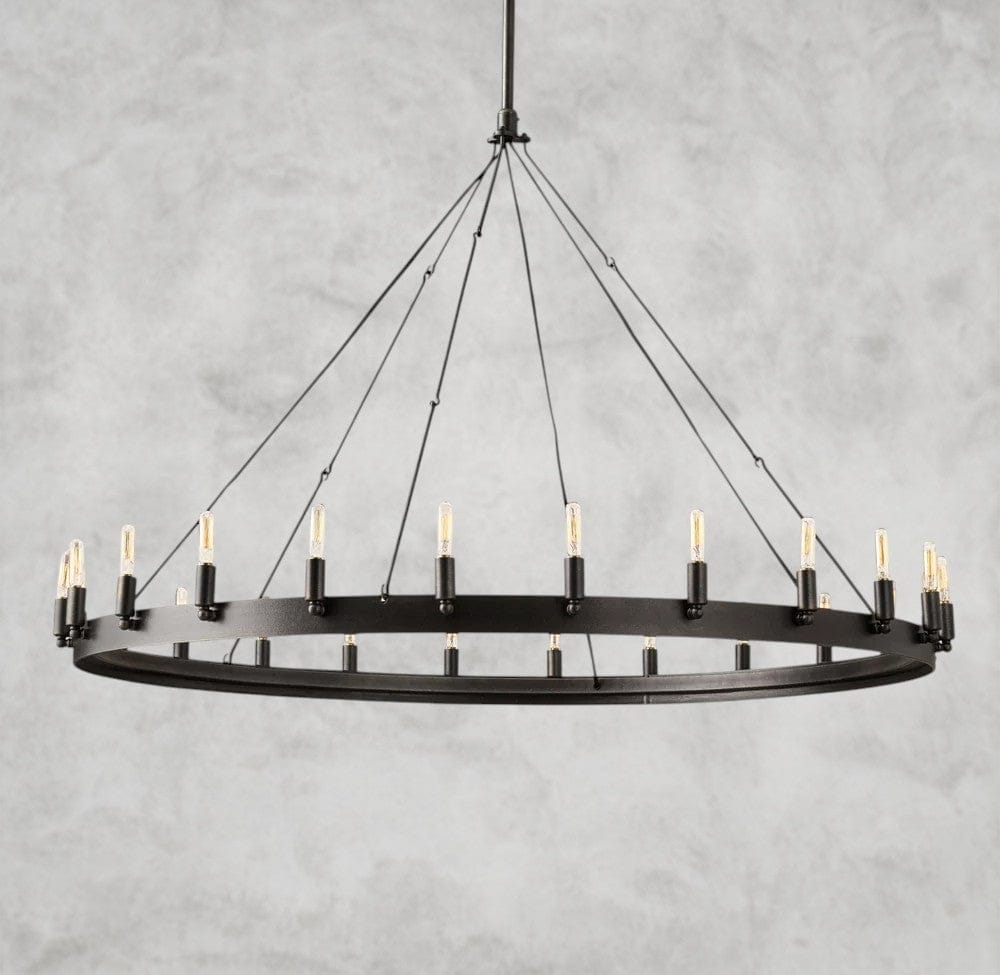 Camino Round Outdoor Chandelier 26", 38", 50", 63", 73"